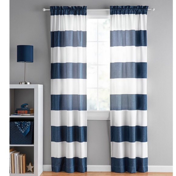 Chezmoi Collection Cabana Striped Room
Darkening Back Tab Window Curtain Panels - Picture 1 of 3